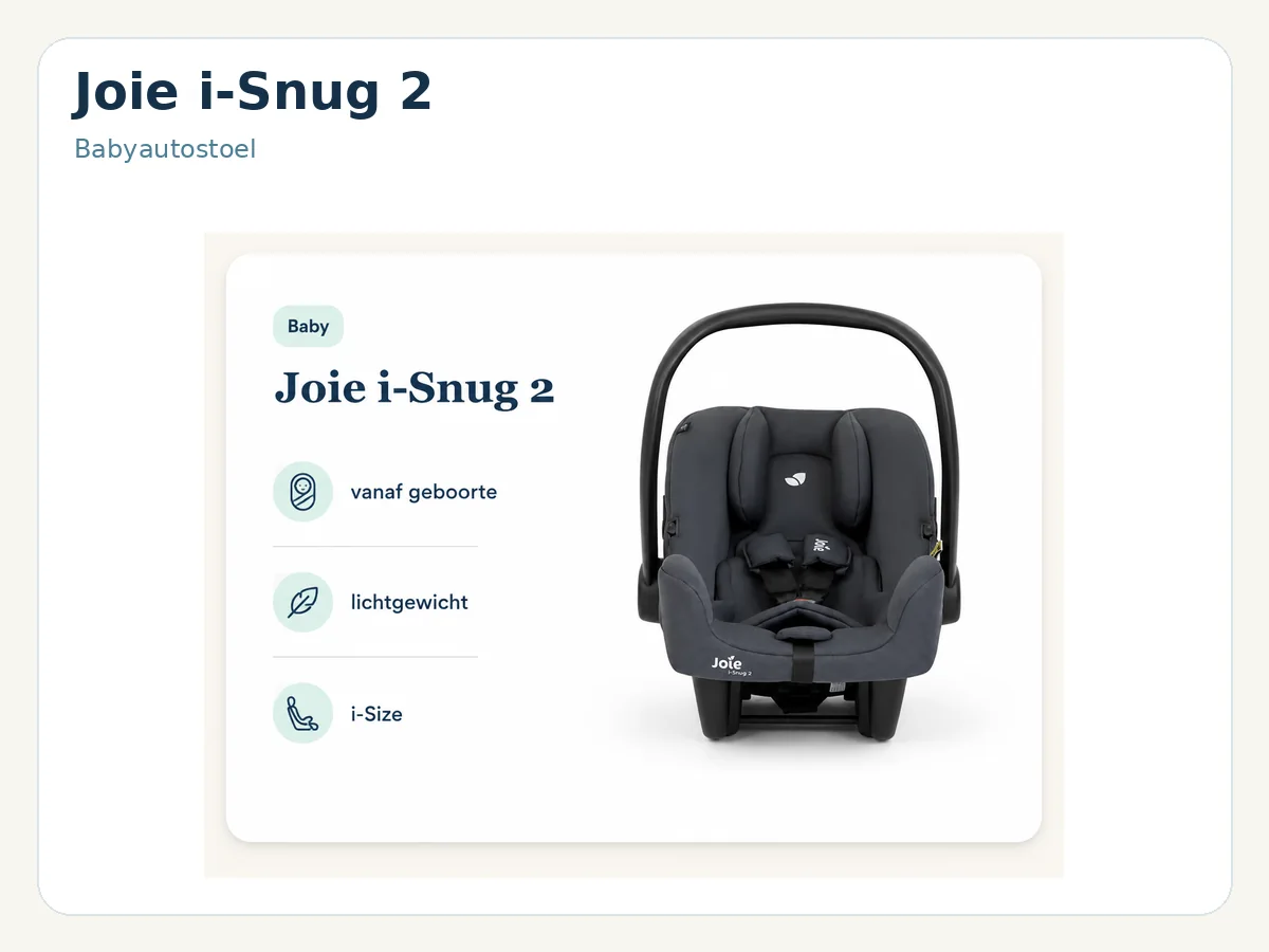 Joie i-Snug 2 overzicht