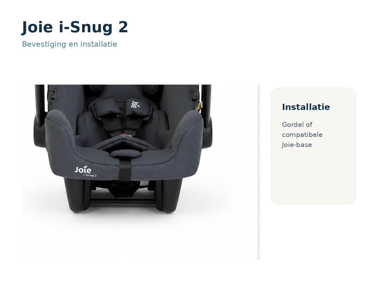 Joie i-Snug 2 bevestiging en installatie thumbnail
