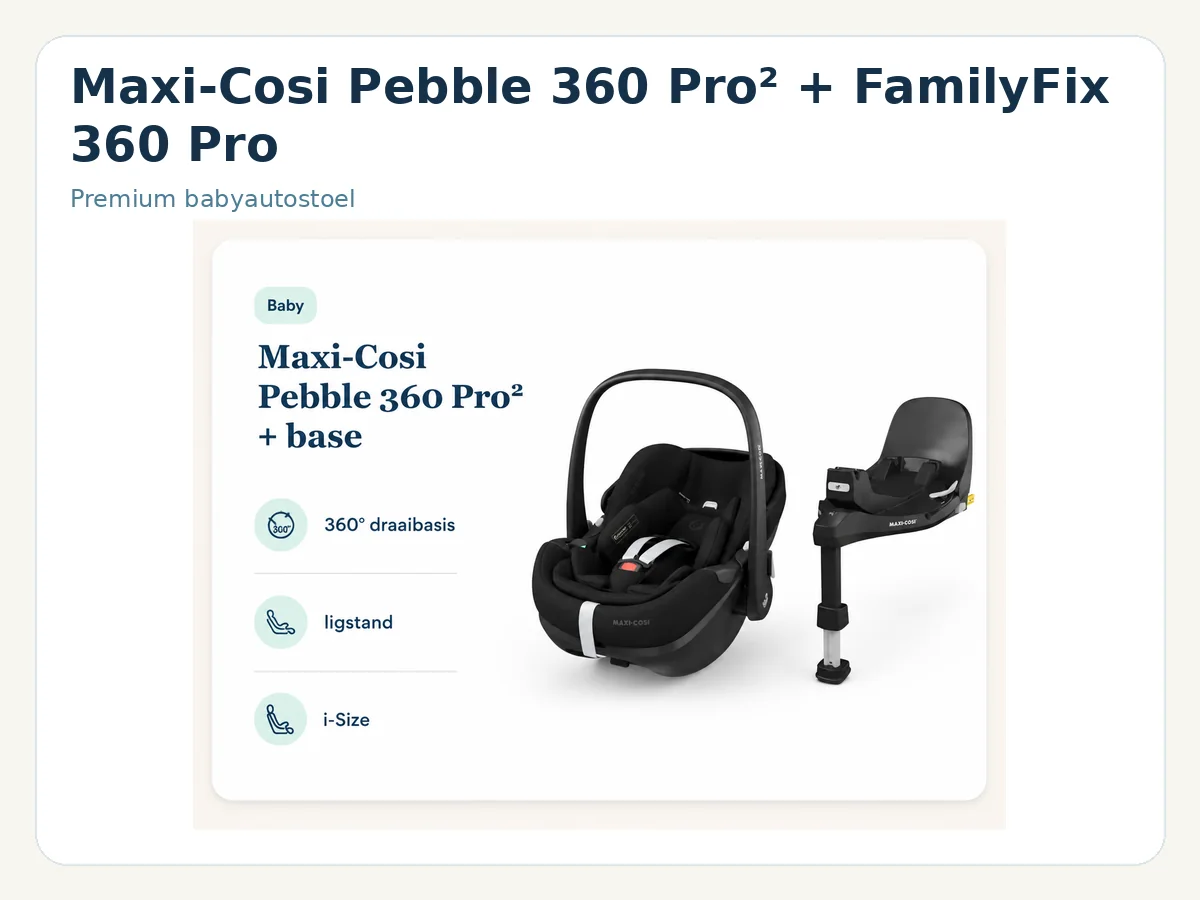 Maxi-Cosi Pebble 360 Pro² + FamilyFix 360 Pro overzicht