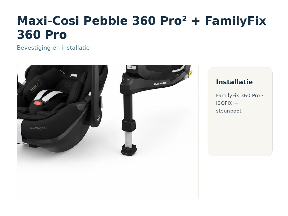 Maxi-Cosi Pebble 360 Pro² + FamilyFix 360 Pro bevestiging en installatie thumbnail