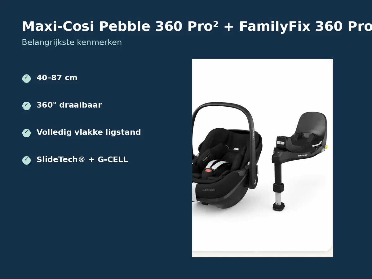 Maxi-Cosi Pebble 360 Pro² + FamilyFix 360 Pro belangrijkste kenmerken thumbnail