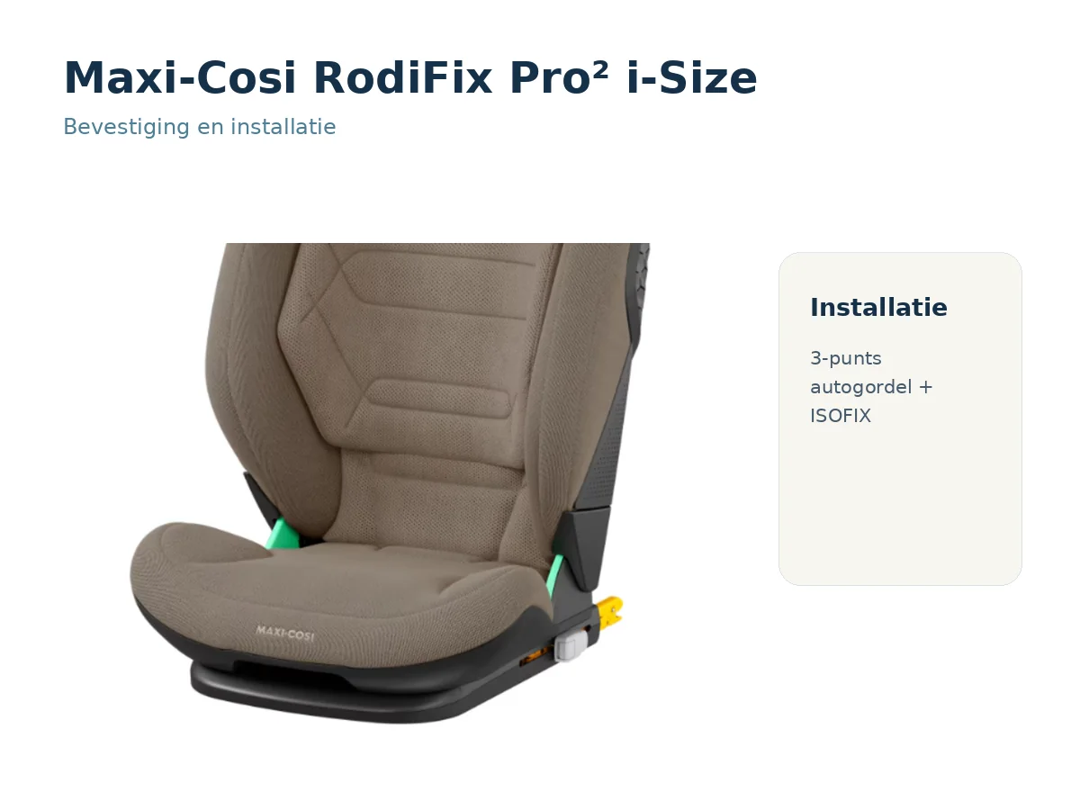 Maxi-Cosi RodiFix Pro² i-Size bevestiging en installatie thumbnail