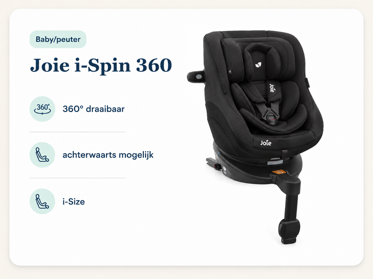 Joie i-Spin 360 autostoeltje met functies