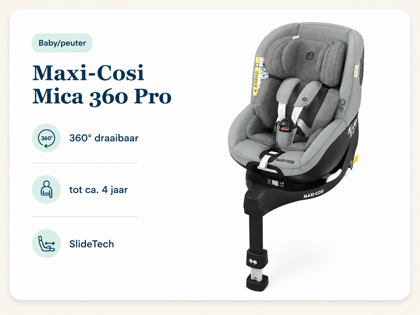 Maxi-Cosi Mica 360 Pro autostoeltje met functies